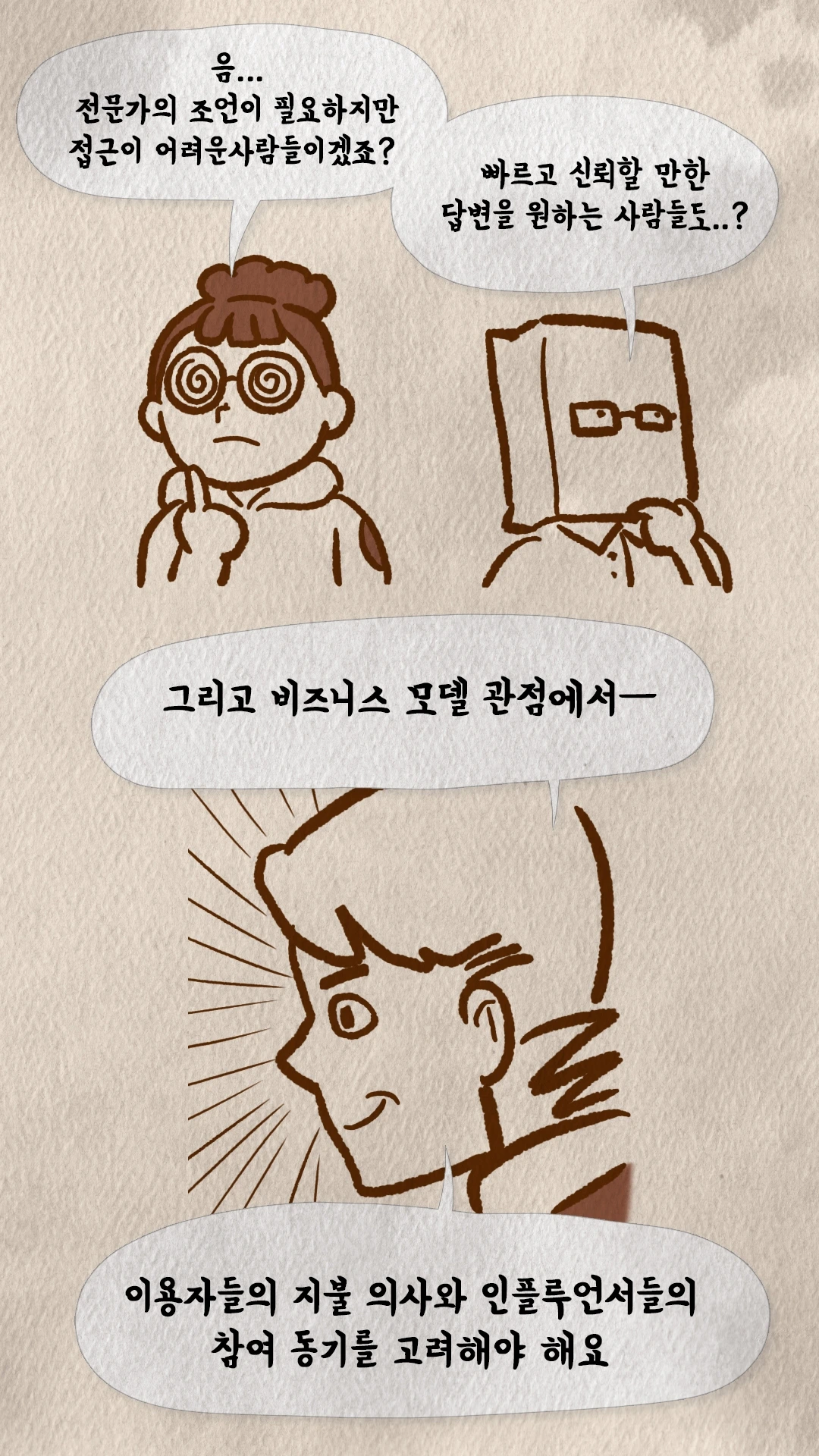 코치S 웹툰 타겟 사용자와 비즈니스 모델 관점을 짚어주는 한교수